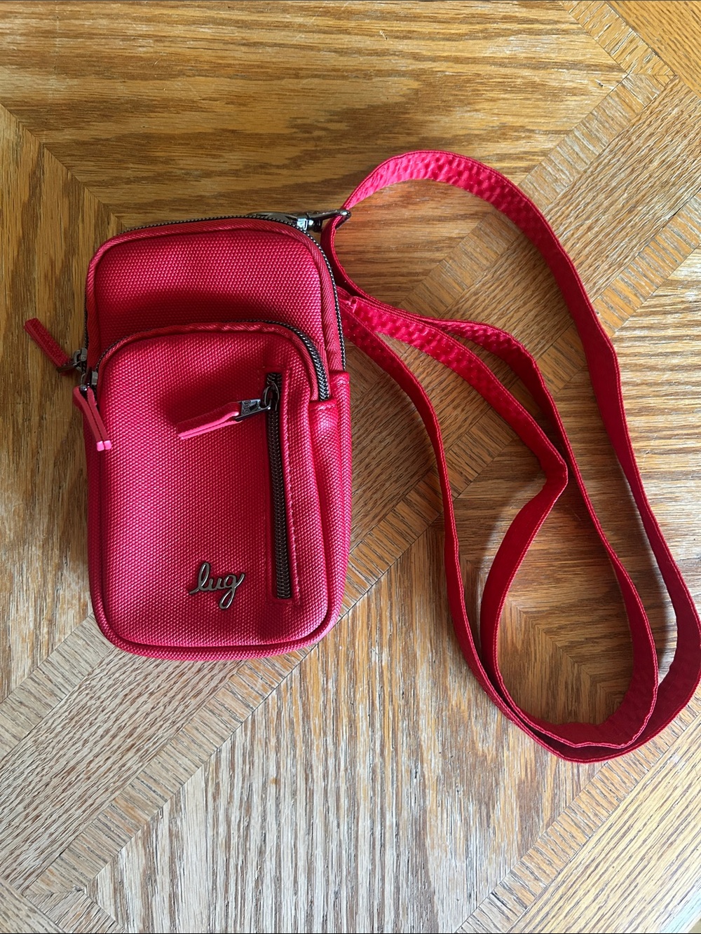lug Red Compact Crossbody Belt Bag